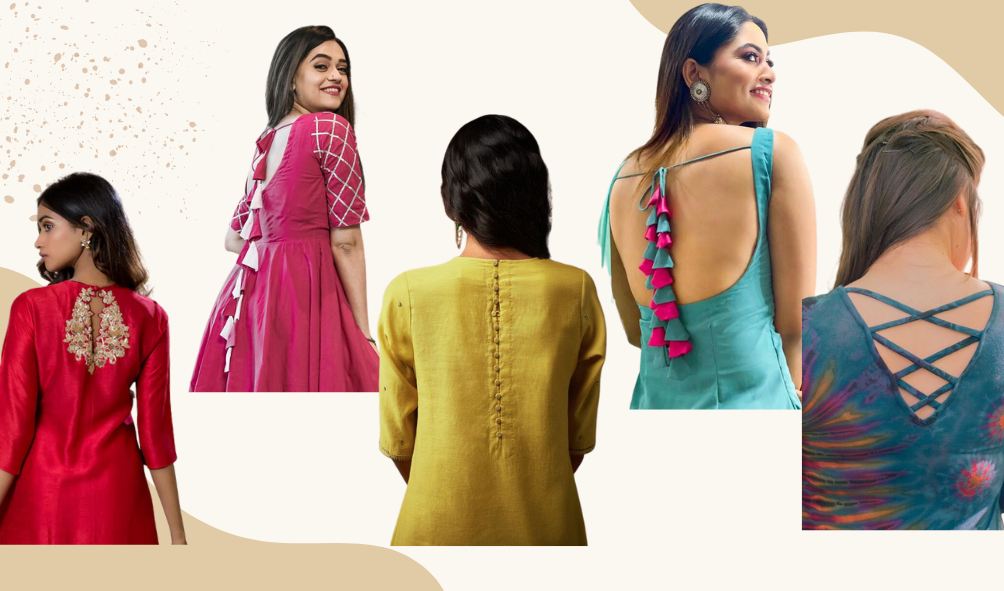 Kurti back deep neck design hot sale