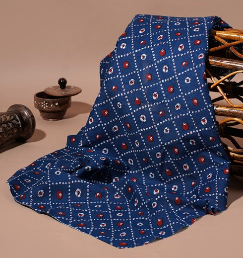 Blue Screen Abstract Print cotton 42 inch