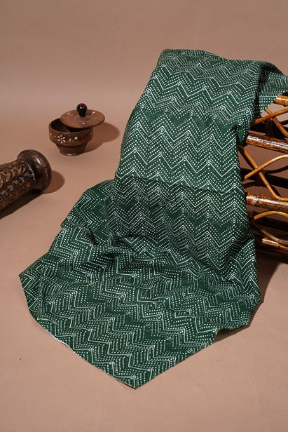 green-zigzag-print-cotton-42-inch