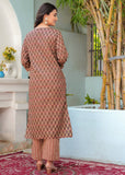 Brown Printed Viscose Rayon Straight Kurti with Matching Pants Set