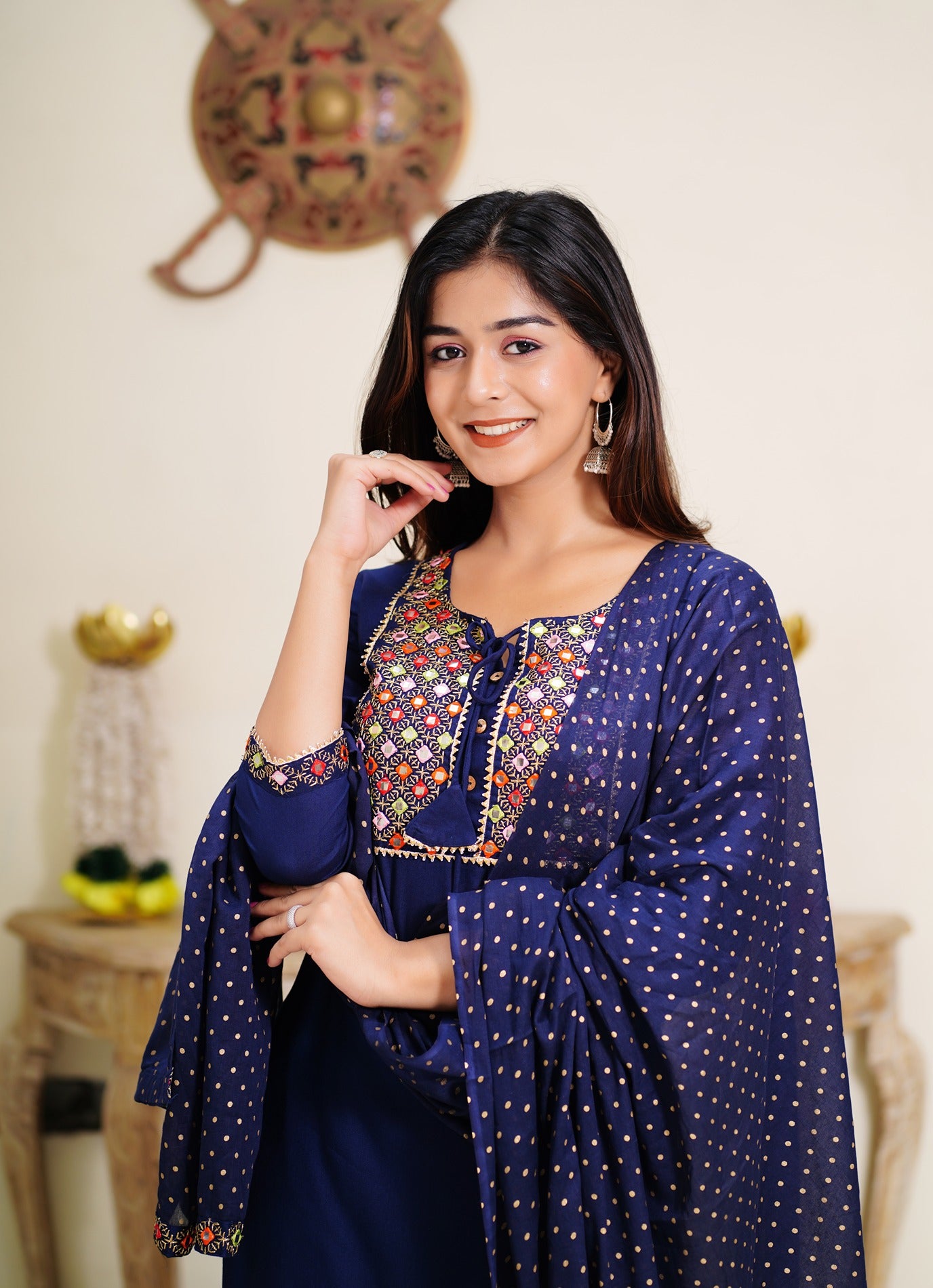 Blue Women Kurta And Pant Set