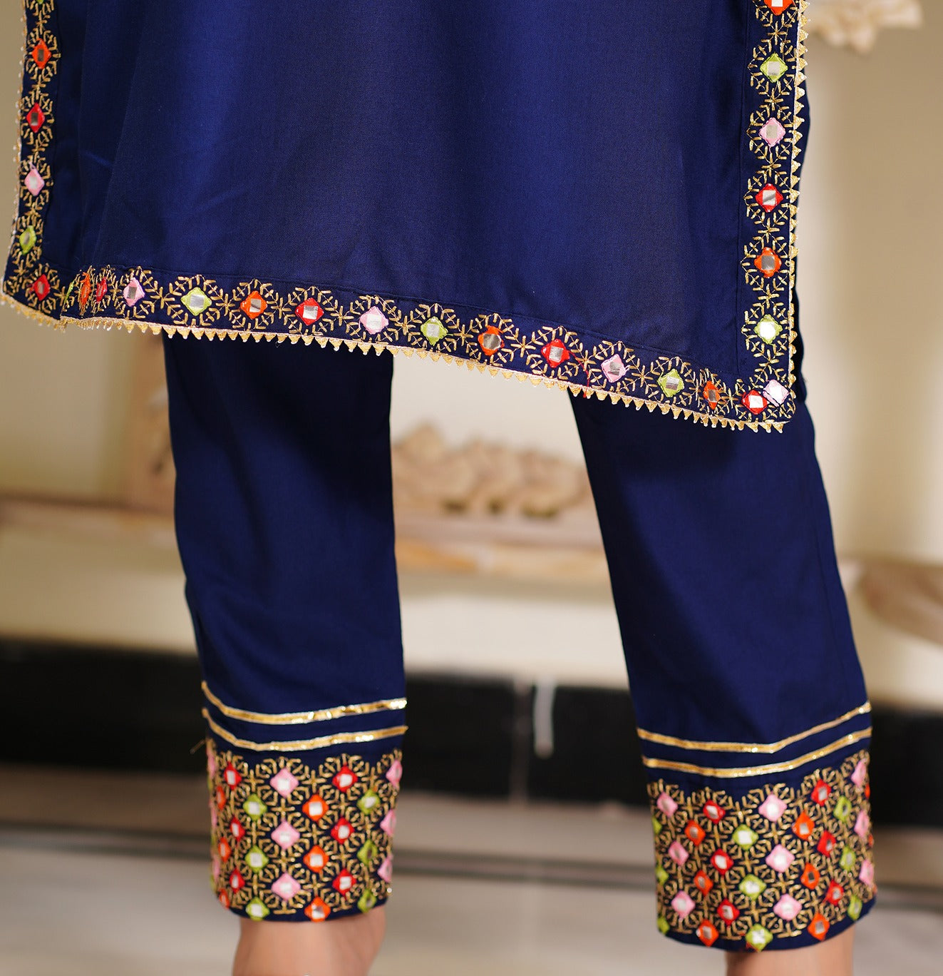 Blue Women Kurta And Pant Set