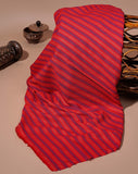 Red Stripes khari & gold Rayon 42 inch
