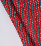 Red stripes print cotton 42 inch