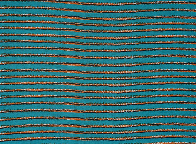 Blue Stripes Print Cotton 42 inch