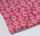 Pink Ajrak Print Rayon 42 inch