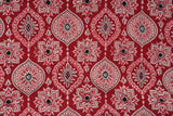 Red Ajrak print cotton 42 inch