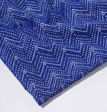 Blue Shibori abstract Lehriya cotton 42 inch