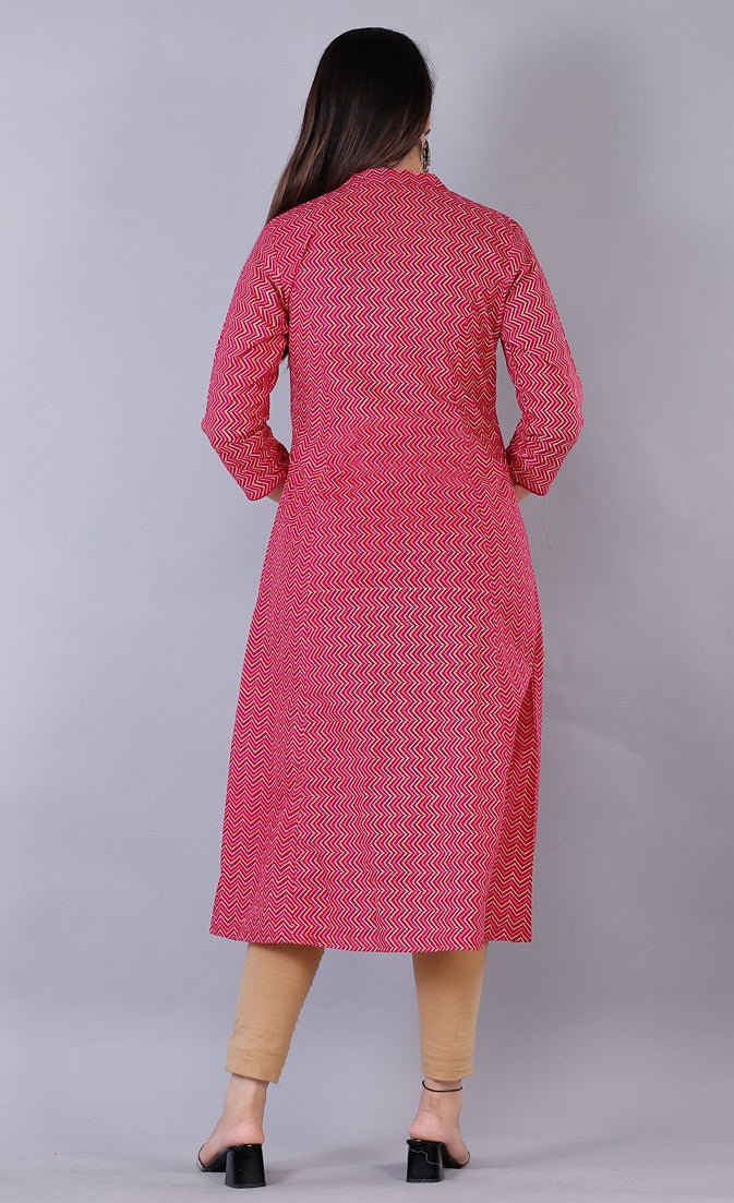 Rani Bunkari Women Geometric Print A-line Kurta